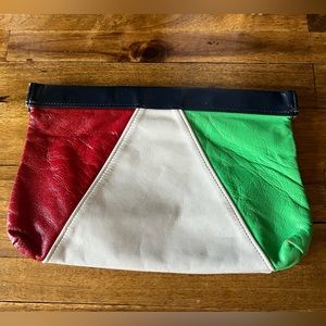 Vintage leather clutch purse. Very unusual.